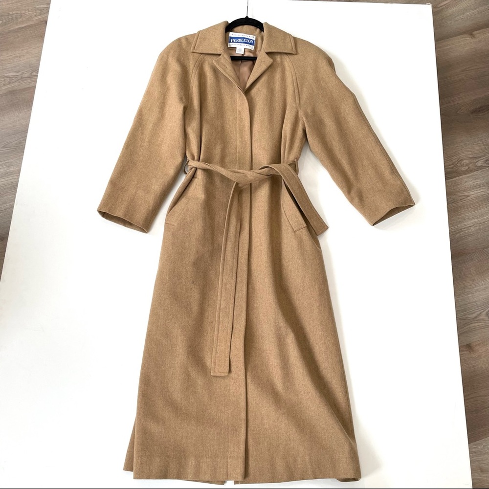 PENDLETON 100%Virgin wool vintage tench coat